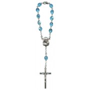 Bohemia Crystal Decade Rosary mm.6 Aqua
