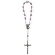 Decade Rosary with Aurora Borealis Pink Beads