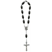 Wood Decade Rosary Black with Clasp