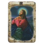 Jesus Praying Scroll Fridge Magnet cm.4x6 - 2 1/2"x 4 1/4"