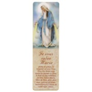 Miraculous- Hail Mary Prayer PVC Bookmark French cm.4x13 - 1 1/2"x5"
