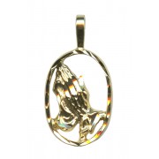 Praying Hands Pendent Gold Plated