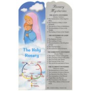 Mary Holy Rosary PVC Bookmark English cm.5x15 - 2"x6" 