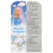 Mary Holy Rosary PVC Bookmark French cm.5x15 - 2"x6"
