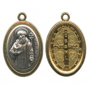 St.Benedict Two Toned Oval Medal