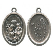 Holy Trinity Oval Oxidized Medal mm.22 - 7/8"