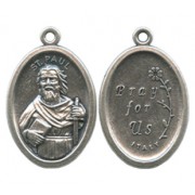 St.Paul Oval Oxidized Medal mm.22 - 7/8"