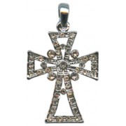 Swarovski Crystal Cross cm.4.3 - 1 3/4" Boxed with Necklace and Swarovski Tag