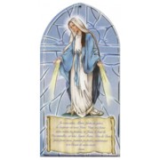 Miraculous/ Hail Mary Prayer Plaque French cm.10x20 - 4"x8"