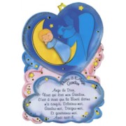 Prayer to Guardian Angel Plaque cm.10x15 - 4" x 6" French Text