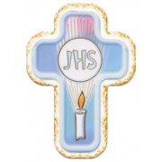 Communion JHS Laquered Cross cm.10x14 - 4"x 5 1/2"
