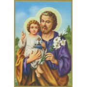 St.Joseph Plaque cm.15.5x10.5 - 4"x6"