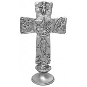 Communion Pewter with Base Cross cm.16 - 6 1/4"