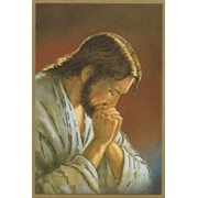 Jesus Praying Plaque cm.15.5x10.5 - 4"x6"