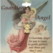 Guardian Angel Lapel Pin English Card